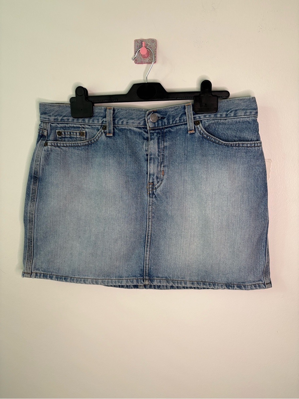 Classic GAP Light Blue Acid Wash Denim Mini Skirt - Size 14
